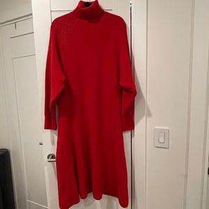 Oh hey girl new red ribbed jumper dress O/S